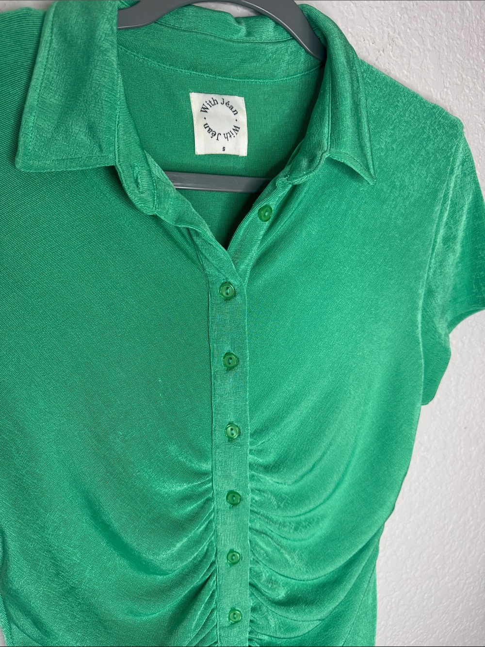 With Jean Alexa Mini Dress Green Size Small - Picture 3 of 6